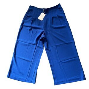 Ted Baker Zettah Culottes Womens US 8 Pleated Pants Cropped Blue